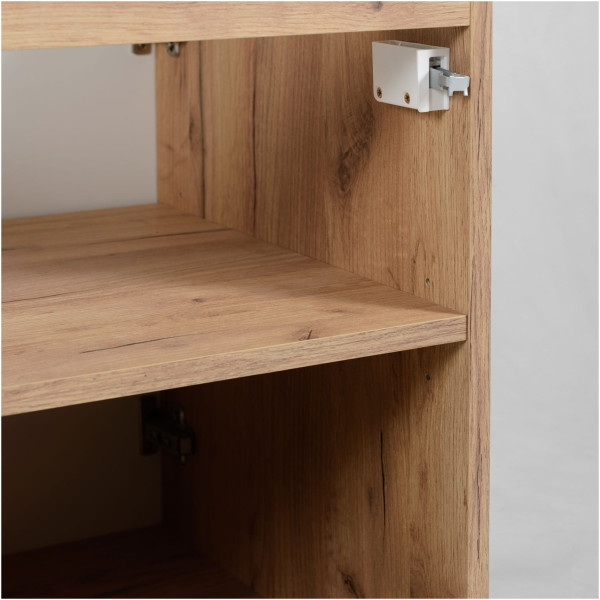 Szafka pod Umywalkę 40 cm Dąb Zbliżenie na Półki