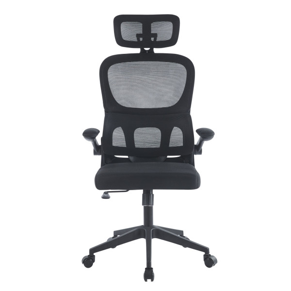 Ergonomiczny Fotel Obrotowy Biurowy do Biurka Komputera z Siatki ASTA Czarny