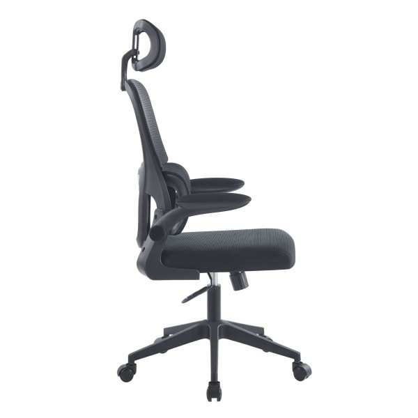 Ergonomiczny Fotel Obrotowy Biurowy do Biurka Komputera z Siatki ASTA Czarny
