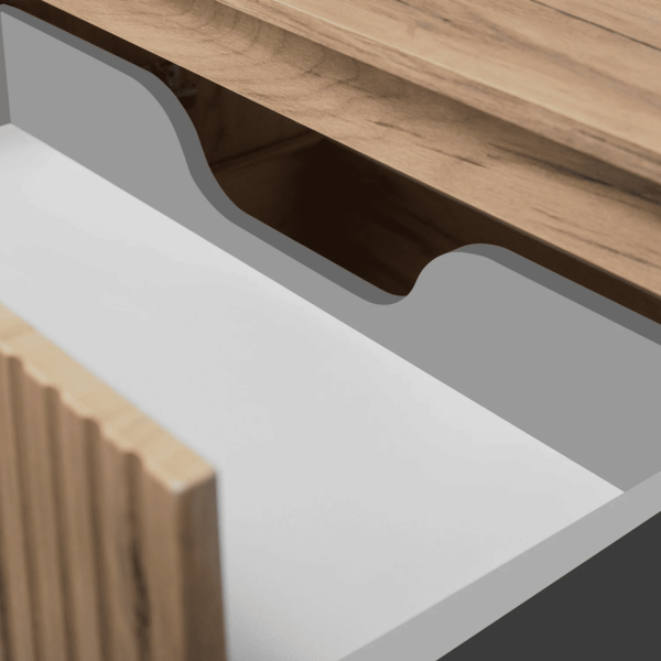 Szafka Łazienkowa 60 cm Wisząca Dąb FLOW Szuflada