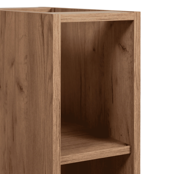 Szafka Łazienkowa z Blatem 140 cm Wisząca Dąb FLOW Regał 20 cm