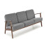 Milano 3S Sofa- Popielaty Tap. Castel 93 Halmar