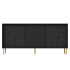 Nowoczesna Komoda Czarna do Salonu BULLET KM-1 Halmar Front
