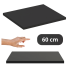 Blat Łazienkowy 60 cm Nowoczesny do Łazienki Loft Czarny Matowy TALIA