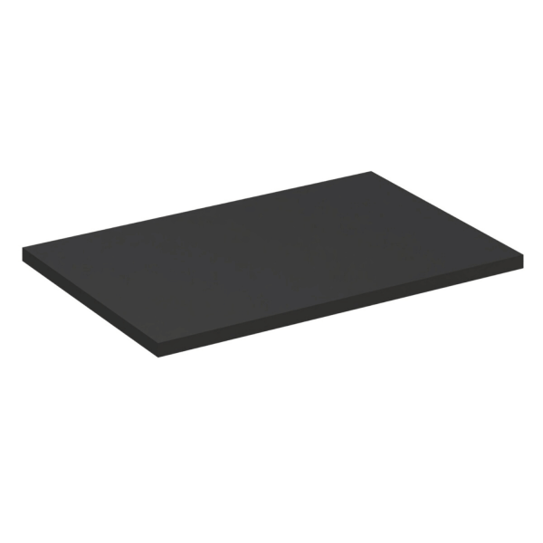Nowoczesny Blat Łazienkowy 80 cm Matowy do Łazienki Loft Czarny TALIA