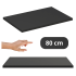 Nowoczesny Blat Łazienkowy 80 cm Matowy do Łazienki Loft Czarny TALIA