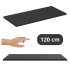 Nowoczesny Blat Łazienkowy Fryzjerski 120 cm Matowy do Łazienki Loft Czarny TALIA