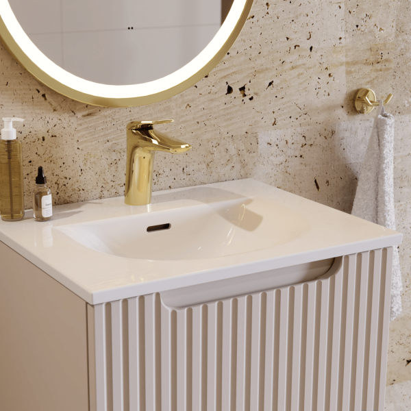 ❤️ Umywalka Biała Wpuszczana w Blat 60 cm SKY 3 Ceramiczna COMAD ⭐