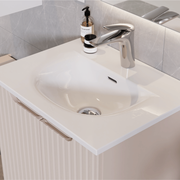 ❤️ Umywalka Biała Wpuszczana w Blat 60 cm SKY 3 Ceramiczna COMAD ⭐