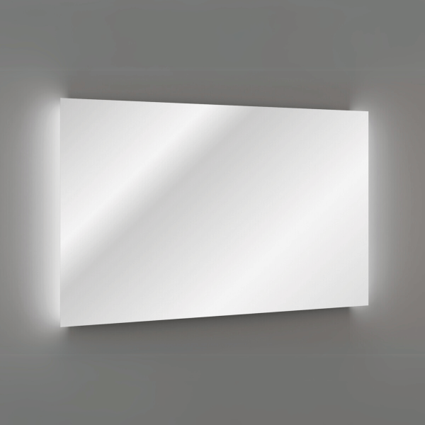 Lustro Łazienkowe LED Bez Ramy Podświetlane Prostokątne 120x80 cm do Łazienki AURA COMAD