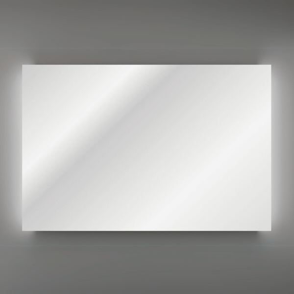Lustro Łazienkowe LED Bez Ramy Podświetlane Prostokątne 120x80 cm do Łazienki AURA COMAD