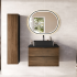 Owalne Lustro Łazienkowe Czarne LED 90x70 cm z Włącznikiem w Ramie Podświetlane APOLLO 2 COMAD