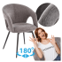 Krzesło Obrotowe Loft do Salonu Szare K550 Halmar