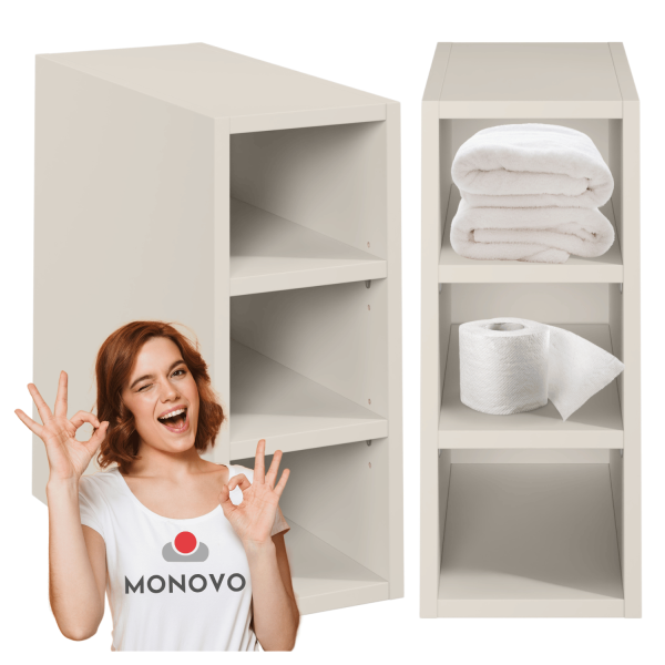 Otwarty Regał Podblatowy 20 cm Szafka pod Blat Kaszmir Beż UNI