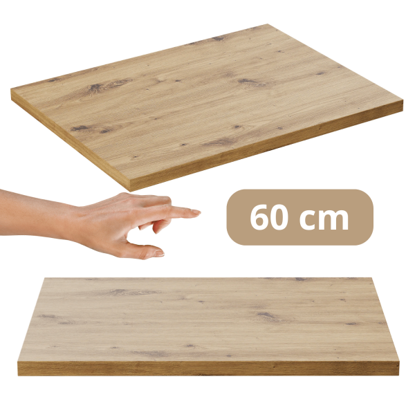 Blat Łazienkowy 60 cm Fryzjerski do Łazienki Dąb Artisan płyta MDF