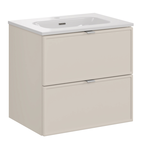 Błyszcząca Umywalka Meblowa 61x46 cm do Łazienki Biała Połysk FLY COMAD