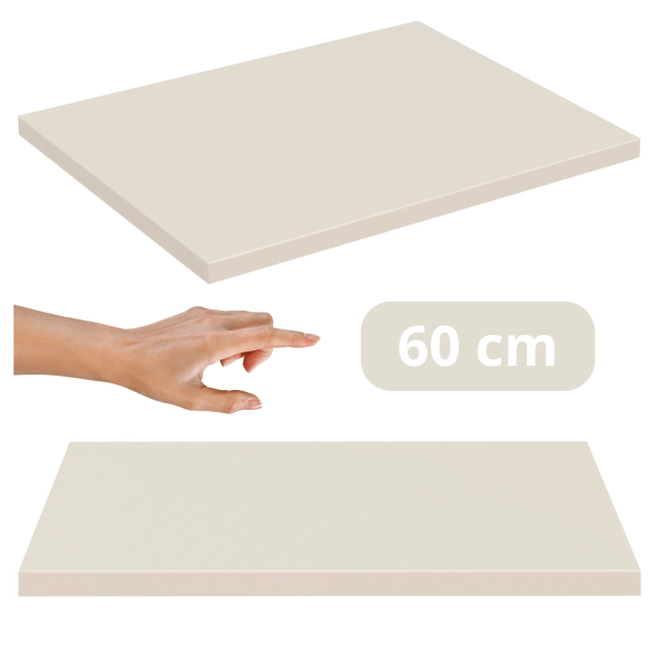 Beżowy Jasny Blat Łazienkowy 60 cm do Salonu Kosmetycznego Łazienki Boho Piaskowy DONNA SAND
