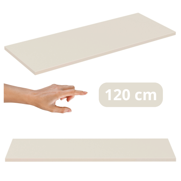 Beżowy Jasny Duży Blat Łazienkowy 120 cm do Salonu Kosmetycznego Łazienki Boho Piaskowy DONNA SAND