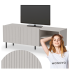 Szafka pod Telewizor Stolik Rtv 150 cm Kaszmir Czarny PAXOS Rtv-1 Halmar