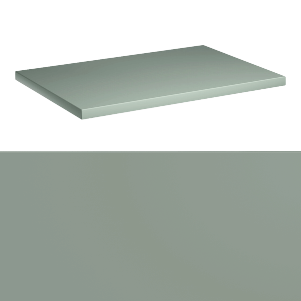 Ryflowana Szafka z Umywalką 60 cm do Łazienki 2 Drzwiowa Szałwiowy Zielony Mat LINE REED GREEN Comad