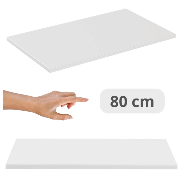 Blat Łazienkowy 80 cm Biały Matowy ADEL do Łazienki Comad