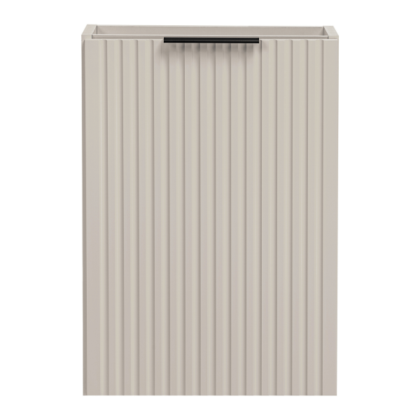 Mała Szafka pod Umywalkę 40 cm Ryflowana Wąska Wisząca Beżowa Kaszmirowa ADEL CASHMERE
