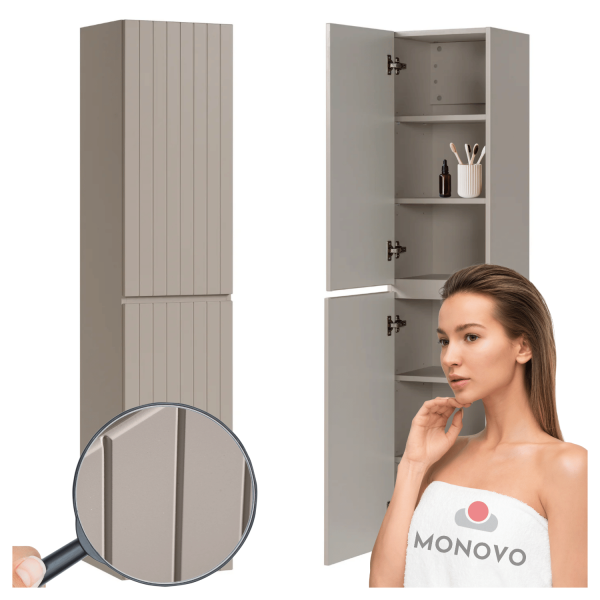 ❤️ Wysoki Słupek Łazienkowy 35 cm ICONIC Beżowy Mat Wiszący Comad ⭐️