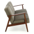 Sofa Tapicerowana Drewniana do Salonu Retro MILANO 3S Oliwkowy Halmar Bok