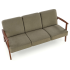 Sofa Tapicerowana Drewniana do Salonu Retro MILANO 3S Oliwkowy Halmar z Góry