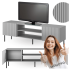 Szafka RTV Stolik Szafka pod Telewizor Loft Niska Komoda ASENSIO 180 cm HALMAR