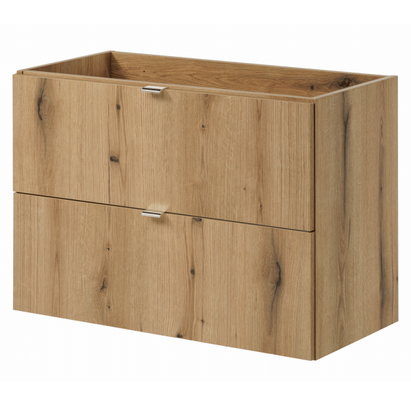 Nowoczesna Wisząca Szafka pod Umywalkę 80 cm z Szufladami Dąb Coast Evoke NOVA OAK Comad