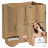 Nowoczesna Szafka pod Umywalkę 60 cm z Szufladami Boho Japandi Dąb Evoke Coast NOVA OAK Comad