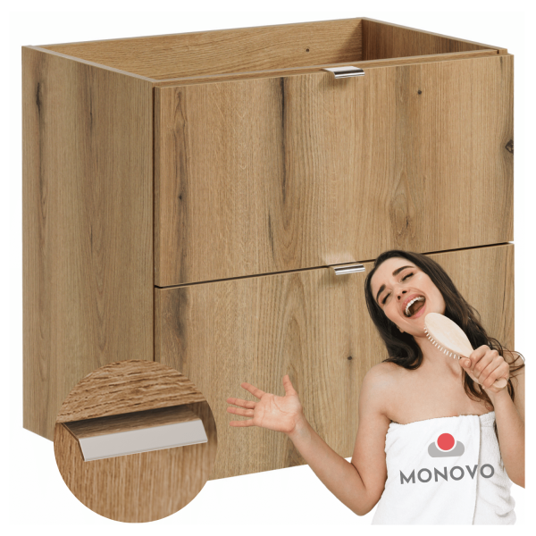 Nowoczesna Szafka pod Umywalkę 60 cm z Szufladami Boho Japandi Dąb Evoke Coast NOVA OAK Comad