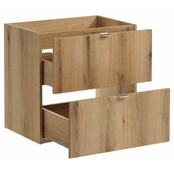 Nowoczesna Szafka pod Umywalkę 60 cm z Szufladami Boho Japandi Dąb Evoke Coast NOVA OAK Comad