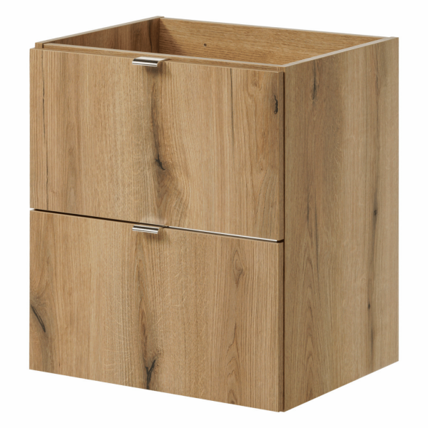 Nowoczesna Szafka pod Umywalkę 50 cm z Szufladami do Łazienki Boho Japandi Dąb Evoke Coast NOVA OAK Comad