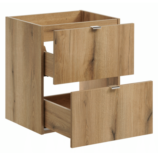 Nowoczesna Szafka pod Umywalkę 50 cm z Szufladami do Łazienki Boho Japandi Dąb Evoke Coast NOVA OAK Comad