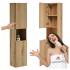 Słupek Łazienkowy 30 cm Wysoki Regał do Łazienki Japandi Boho Dąb Coast Evoke NOVA OAK Comad