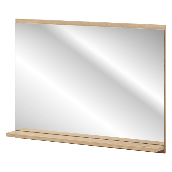 Lustro Łazienkowe z Półką 80 cm do Łazienki Boho Japandi Dąb Evoke Coast NOVA OAK Comad