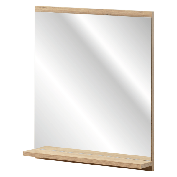 Lustro Łazienkowe z Półką 50 cm Boho Japandi Dąb Evoke Coast NOVA OAK Comad