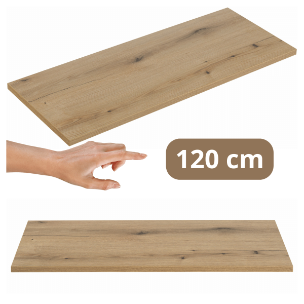 Duży Blat 120x40 cm Łazienkowy Fryzjerski Boho Płyta Meblowa Dąb Evoke Coast NOVA OAK Comad