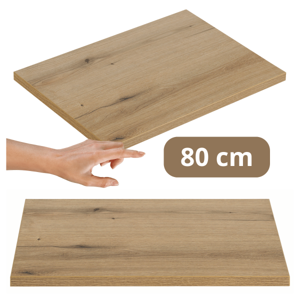 Nowoczesny Blat Łazienkowy Płyta Laminowana 80x40 cm do Łazienki Boho Dąb Evoke Coast NOVA OAK Comad