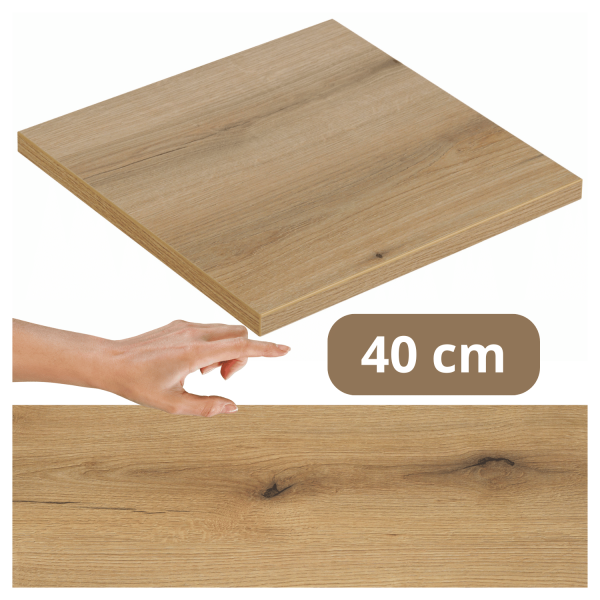 Kwadratowy Blat 40x40 cm Łazienkowy Płyta Meblowa Laminowana do Łazienki Dąb Evoke Coast NOVA OAK Comad