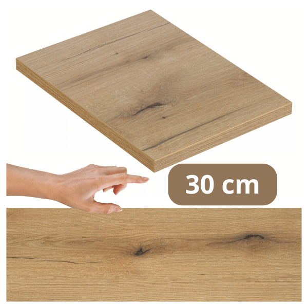 Mały Blat do Regału Łazienkowego 30x40 cm Płyta Meblowa Dąb Evoke Coast NOVA Comad