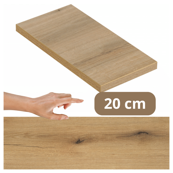 Blat do Regału Łazienkowego 20x40 cm Płyta Laminowana Dąb Evoke Coast Boho NOVA Comad