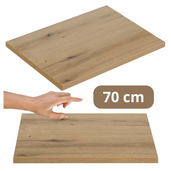 Blat Łazienkowy 70x40 cm do Łazienki Boho Płyta Meblowa Laminowana Dąb Evoke Coast NOV