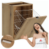 Szafka Podblatowa z Koszem na Pranie 40 cm do Łazienki Boho Dąb Evoke Coast NOVA OAK