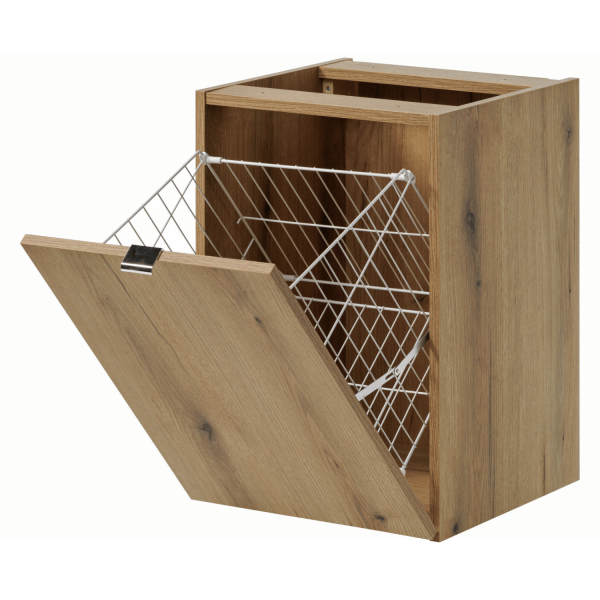 Szafka Podblatowa z Koszem na Pranie 40 cm do Łazienki Boho Dąb Evoke Coast NOVA OAK