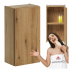 Szafka Łazienkowa Wisząca Górna 30 cm do Łazienki Boho Japandi Dąb Evoke Coast NOVA OAK Comad