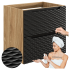 Nowoczesna Szafka pod Umywalkę 60 cm z Szufladami Czarna Dąb Loft OCEAN BLACK Comad