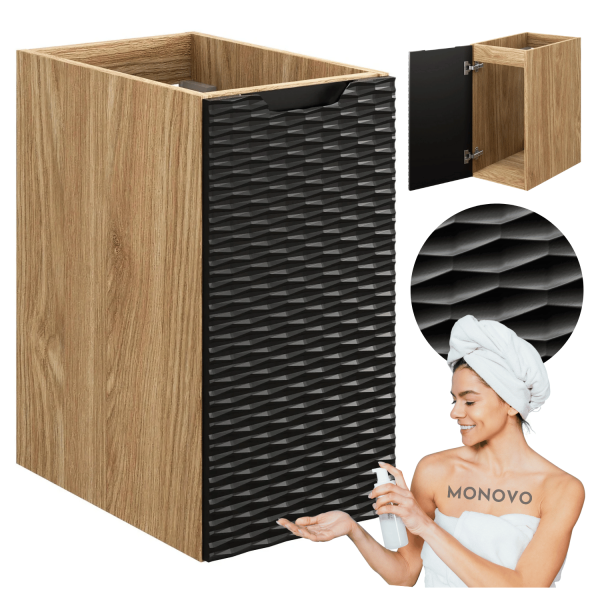 Szafka Podblatowa Regał pod Blat 30 cm Dąb Olejowany Czarny OCEAN BLACK Comad